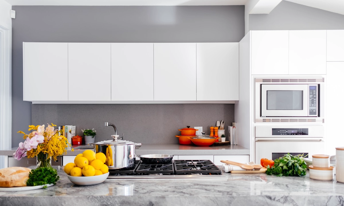 Preparing ingredients in a modern kitchen
